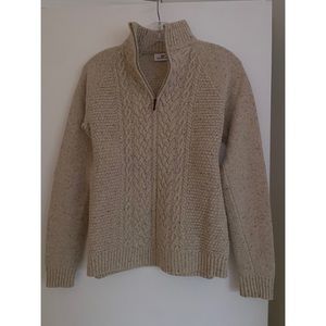 Vineyard Vines 1/4 zip pullover cable knit wool sweater